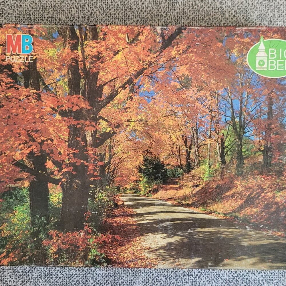 New in Package!  Vintage "AUTUMN" Milton Bradley Big Ben 1000 Piece Puzzle
